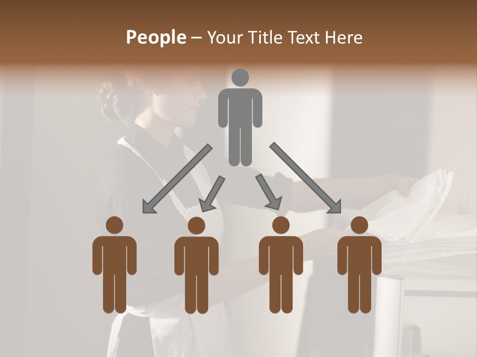 Housekeeping Cart  Color Image PowerPoint Template