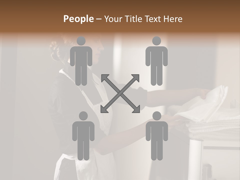 Housekeeping Cart  Color Image PowerPoint Template