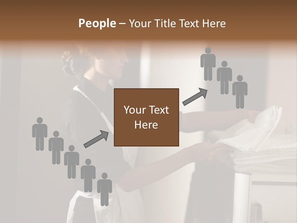 Housekeeping Cart  Color Image PowerPoint Template