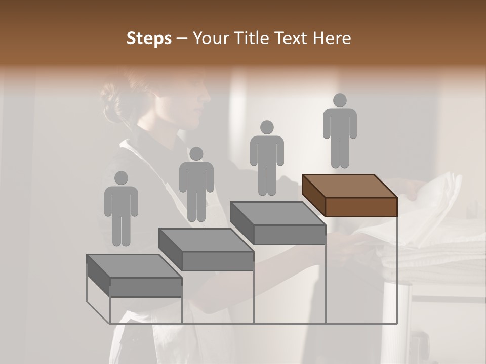 Housekeeping Cart  Color Image PowerPoint Template