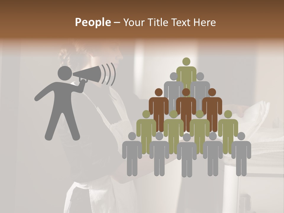 Housekeeping Cart  Color Image PowerPoint Template