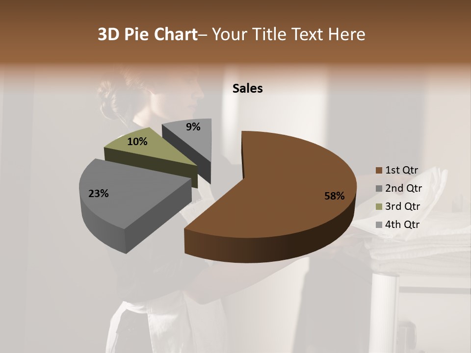 Housekeeping Cart  Color Image PowerPoint Template