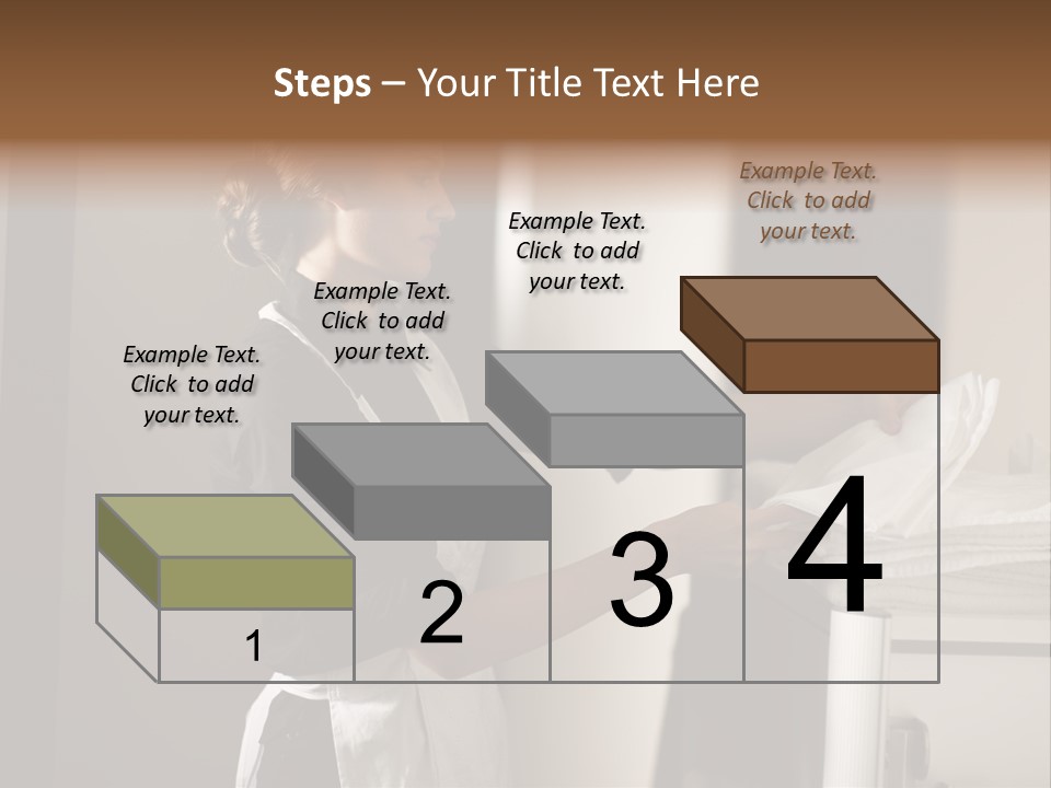 Housekeeping Cart  Color Image PowerPoint Template