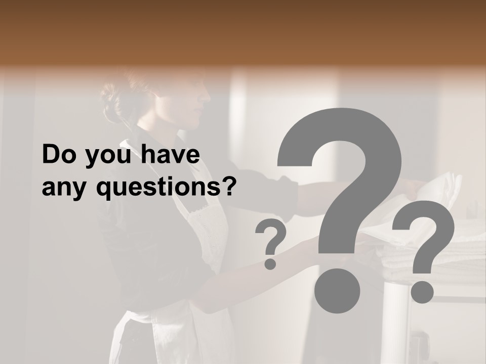 Housekeeping Cart  Color Image PowerPoint Template