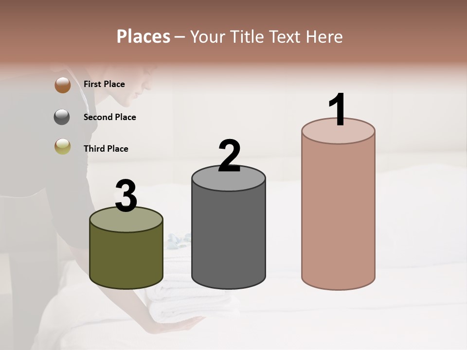 Making Bed Hair Back Brown Hair PowerPoint Template