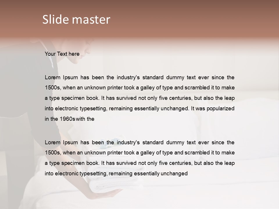 Making Bed Hair Back Brown Hair PowerPoint Template