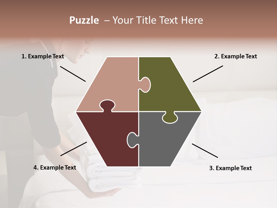 Making Bed Hair Back Brown Hair PowerPoint Template