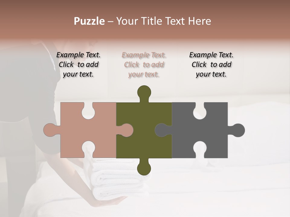 Making Bed Hair Back Brown Hair PowerPoint Template