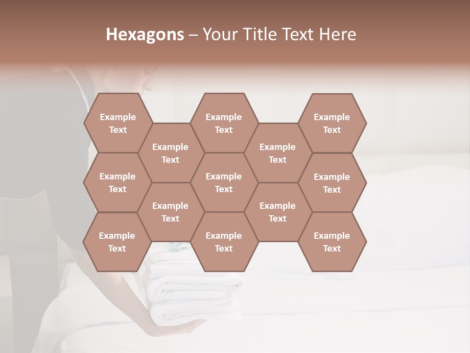 Making Bed Hair Back Brown Hair PowerPoint Template