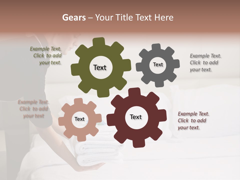 Making Bed Hair Back Brown Hair PowerPoint Template