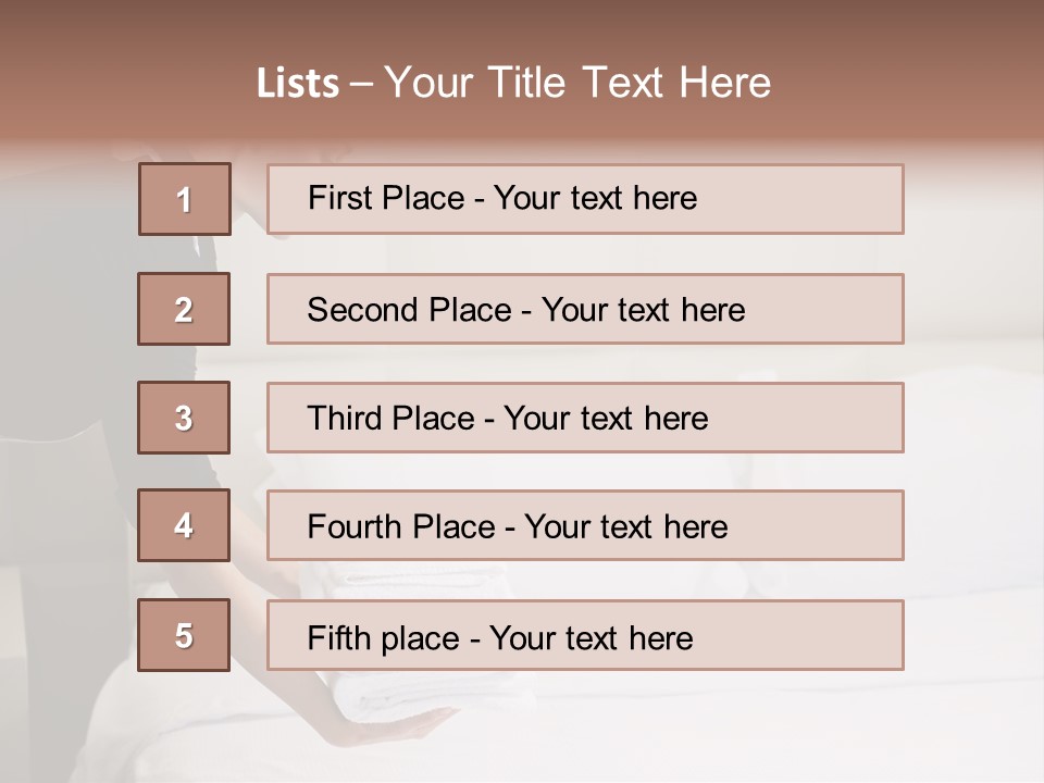 Making Bed Hair Back Brown Hair PowerPoint Template