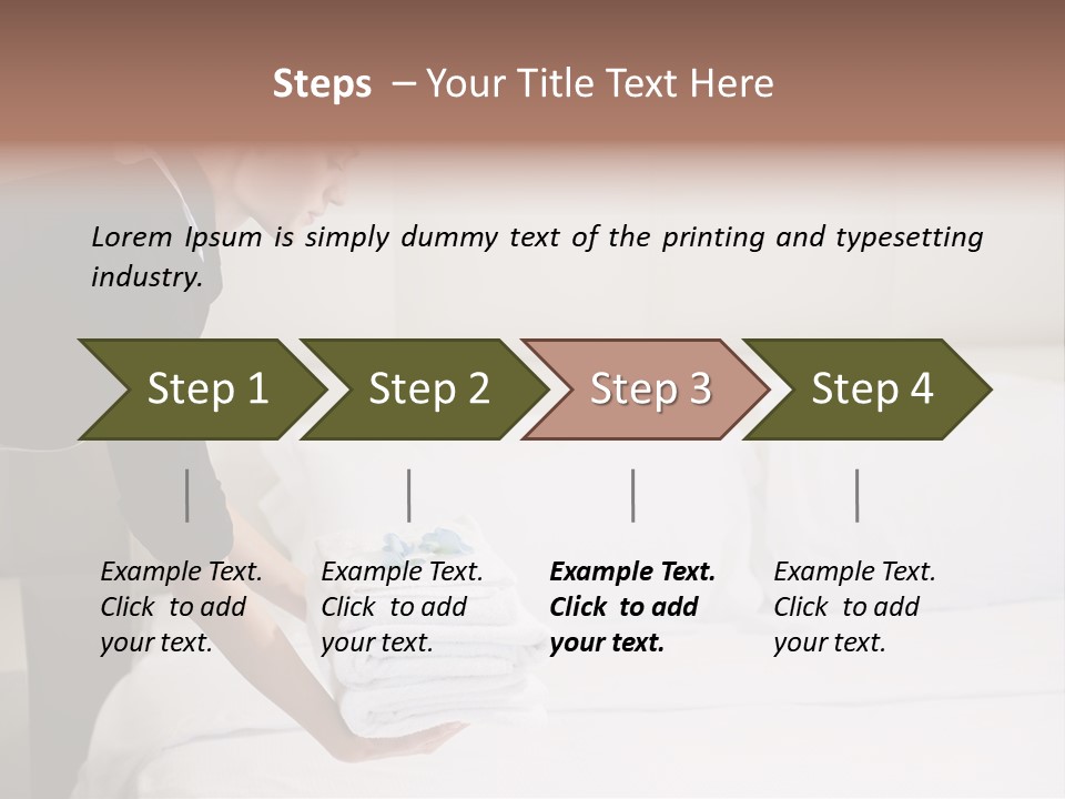 Making Bed Hair Back Brown Hair PowerPoint Template