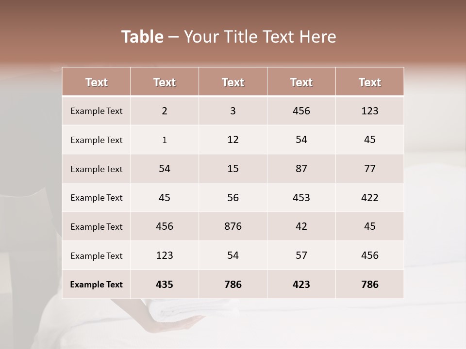 Making Bed Hair Back Brown Hair PowerPoint Template