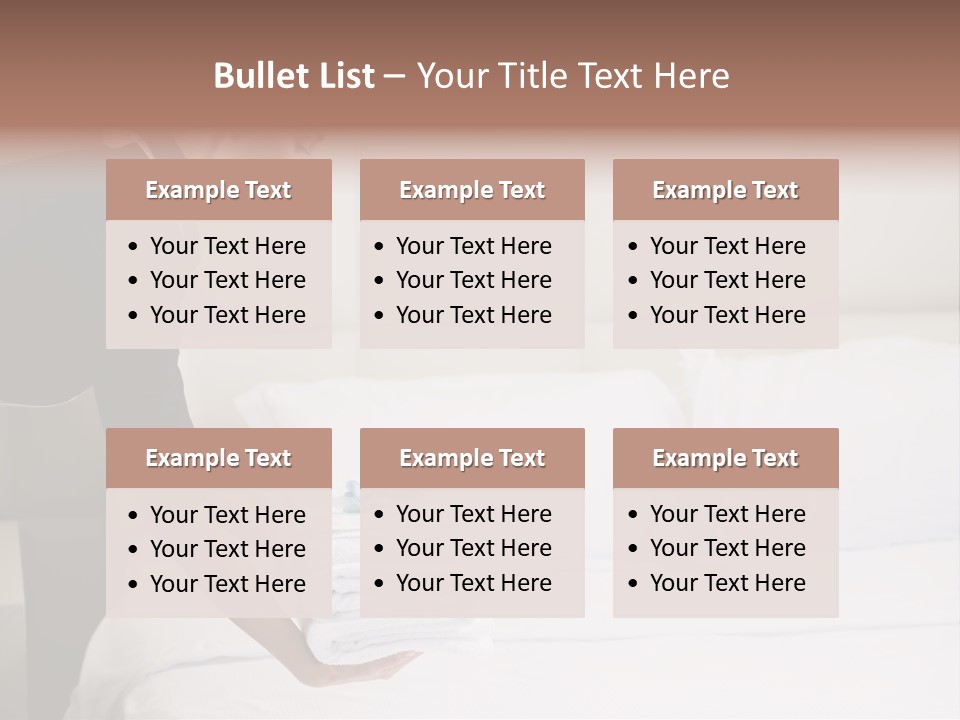 Making Bed Hair Back Brown Hair PowerPoint Template