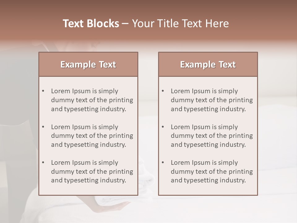 Making Bed Hair Back Brown Hair PowerPoint Template