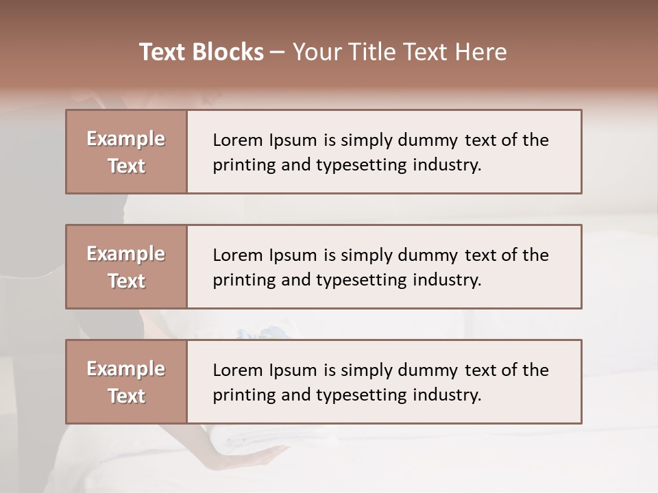 Making Bed Hair Back Brown Hair PowerPoint Template