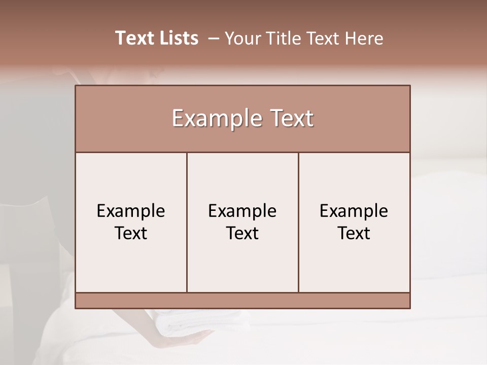 Making Bed Hair Back Brown Hair PowerPoint Template