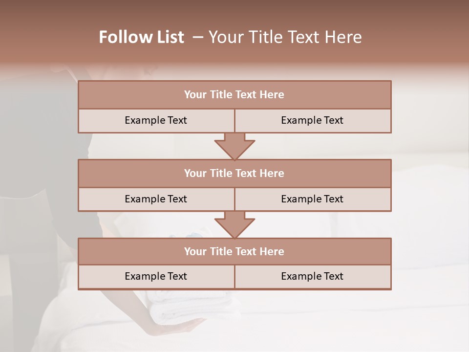 Making Bed Hair Back Brown Hair PowerPoint Template