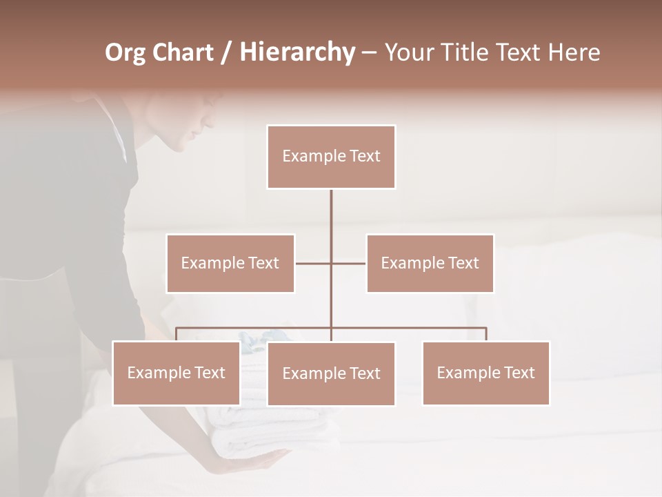 Making Bed Hair Back Brown Hair PowerPoint Template