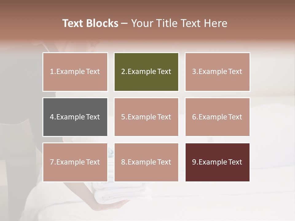 Making Bed Hair Back Brown Hair PowerPoint Template