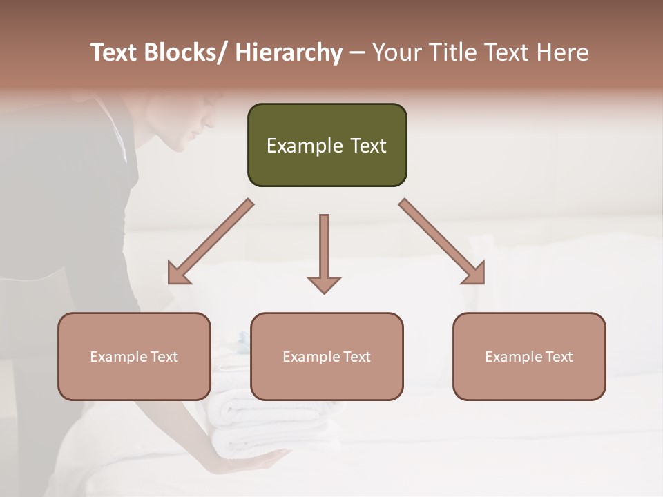 Making Bed Hair Back Brown Hair PowerPoint Template