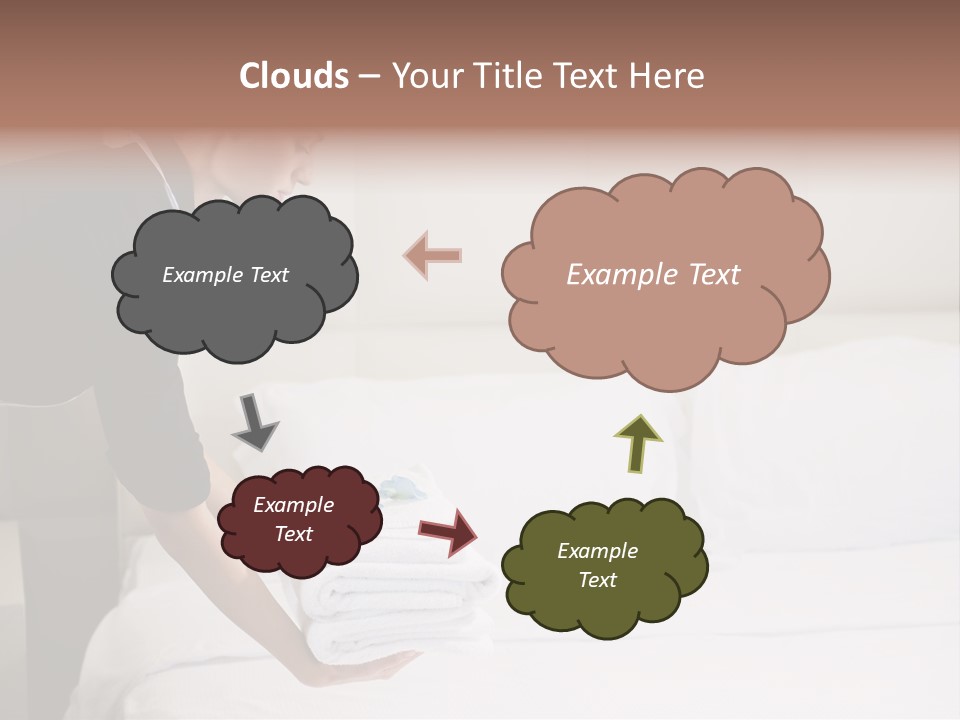 Making Bed Hair Back Brown Hair PowerPoint Template