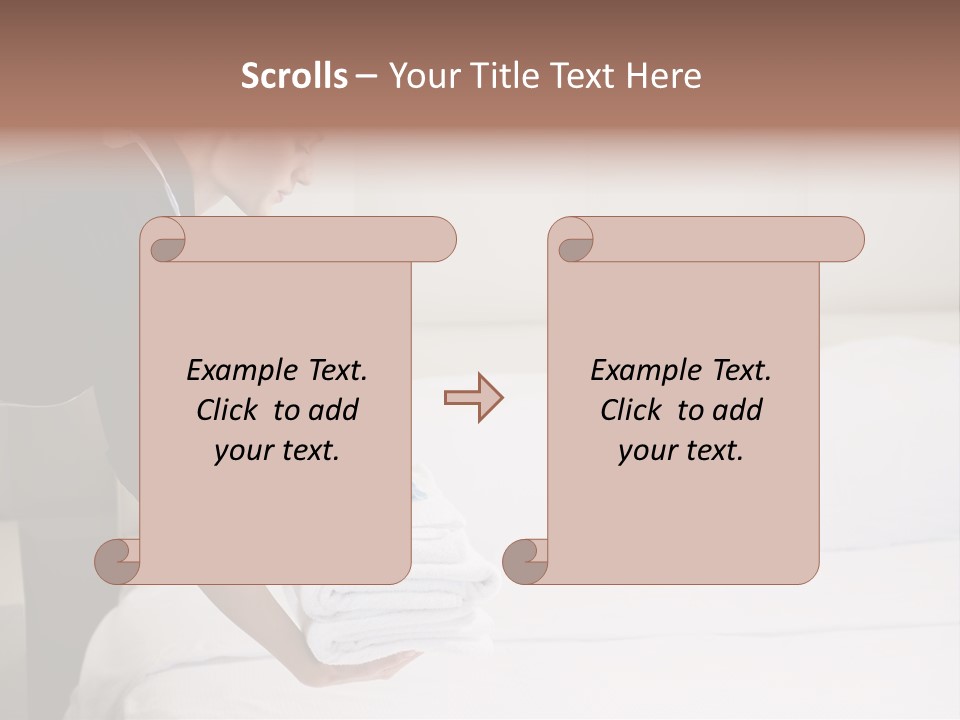 Making Bed Hair Back Brown Hair PowerPoint Template