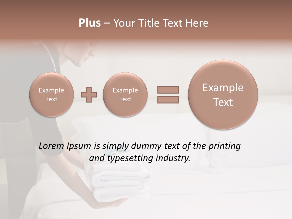 Making Bed Hair Back Brown Hair PowerPoint Template