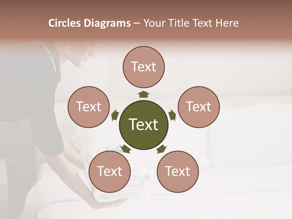 Making Bed Hair Back Brown Hair PowerPoint Template