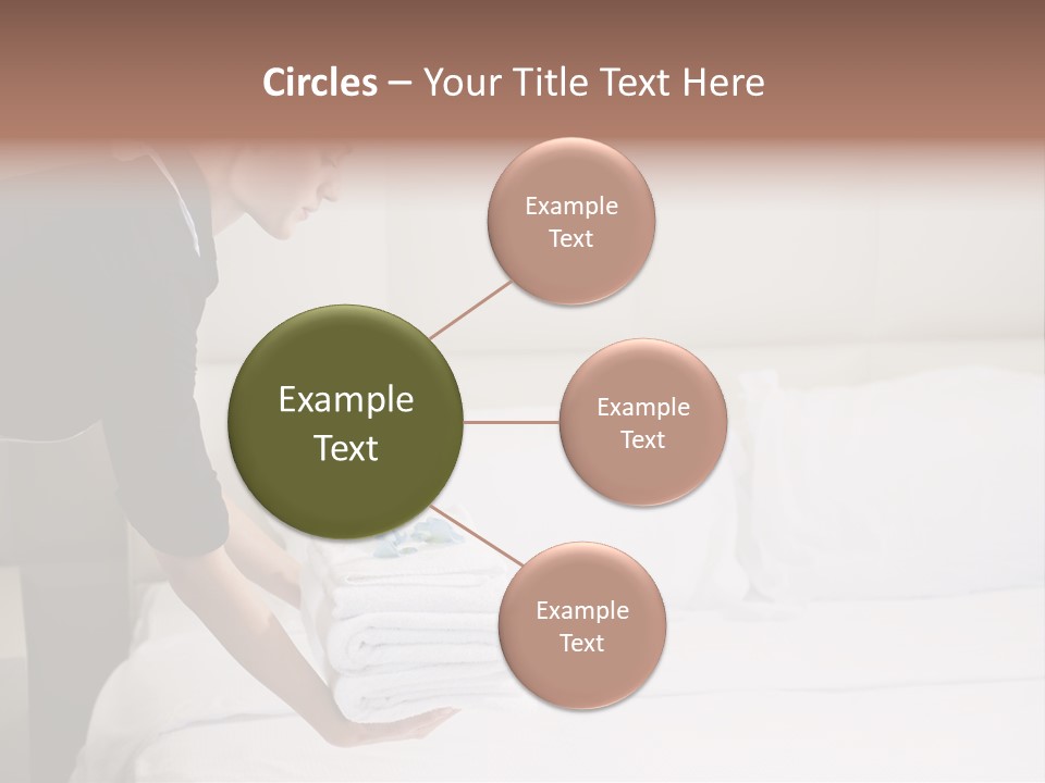 Making Bed Hair Back Brown Hair PowerPoint Template