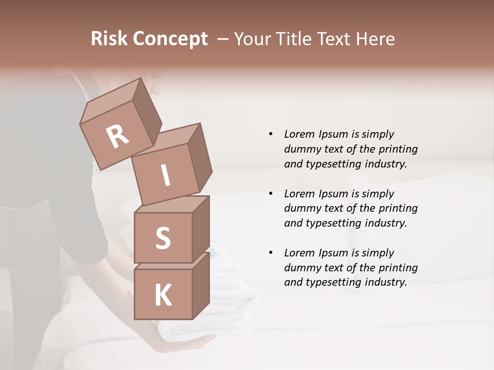 Making Bed Hair Back Brown Hair PowerPoint Template