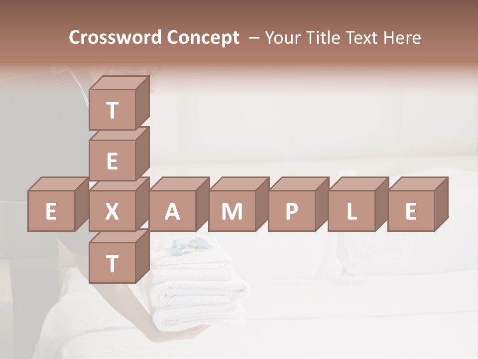 Making Bed Hair Back Brown Hair PowerPoint Template