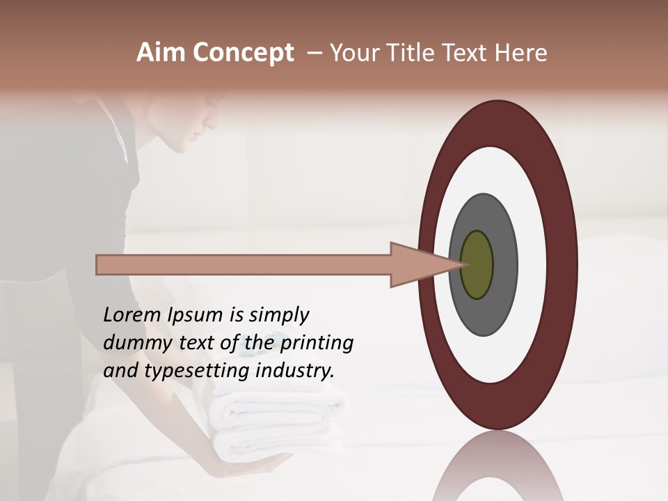 Making Bed Hair Back Brown Hair PowerPoint Template