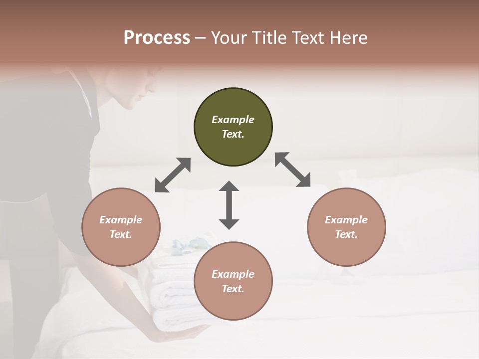 Making Bed Hair Back Brown Hair PowerPoint Template