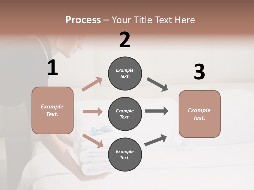 Making Bed Hair Back Brown Hair PowerPoint Template