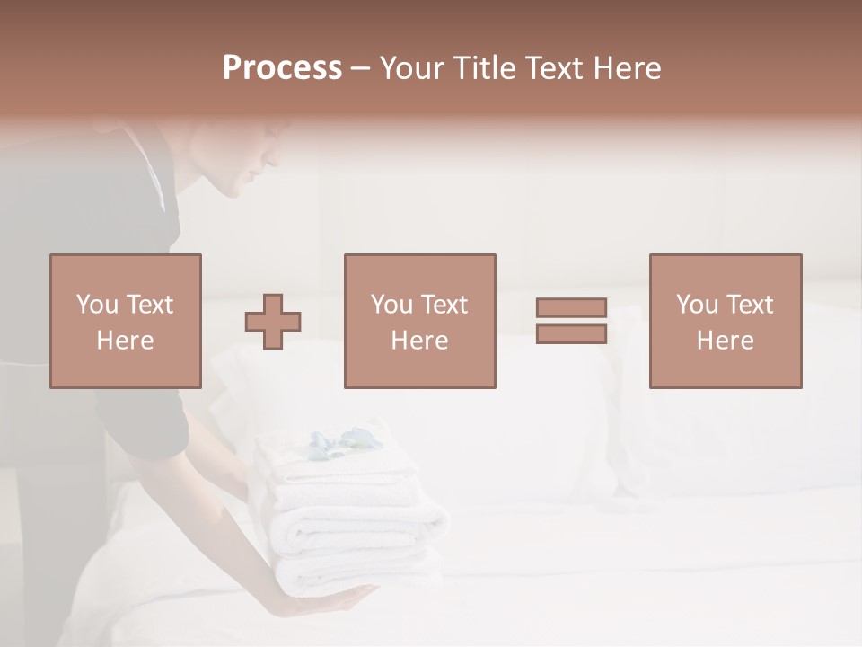 Making Bed Hair Back Brown Hair PowerPoint Template