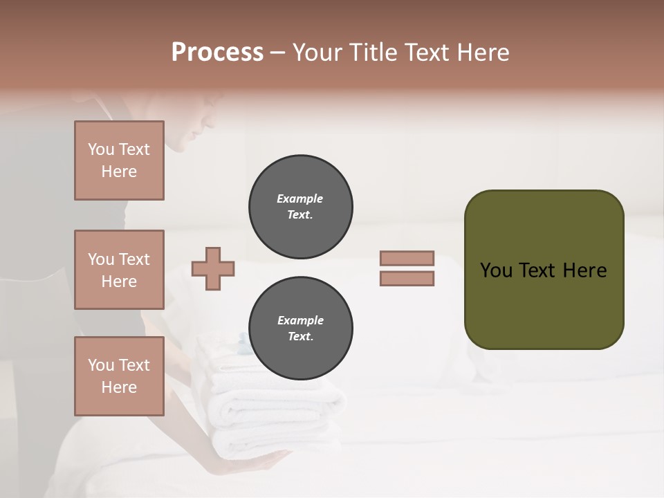 Making Bed Hair Back Brown Hair PowerPoint Template