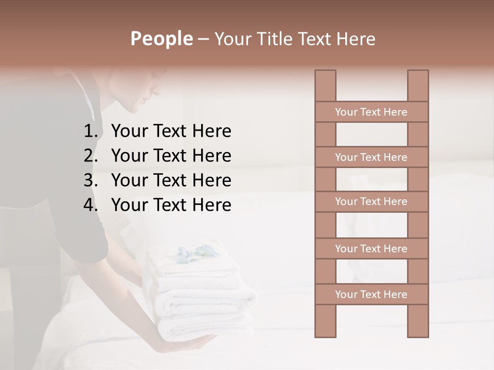 Making Bed Hair Back Brown Hair PowerPoint Template