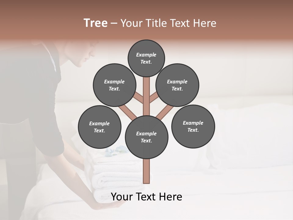 Making Bed Hair Back Brown Hair PowerPoint Template