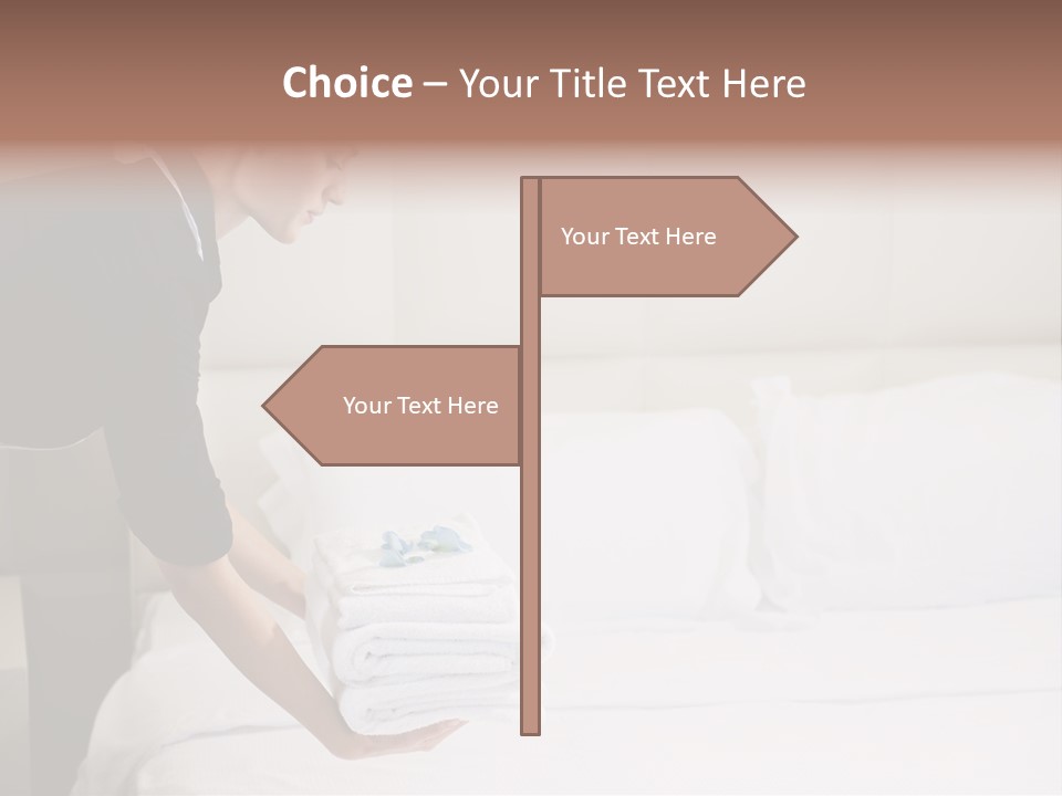 Making Bed Hair Back Brown Hair PowerPoint Template