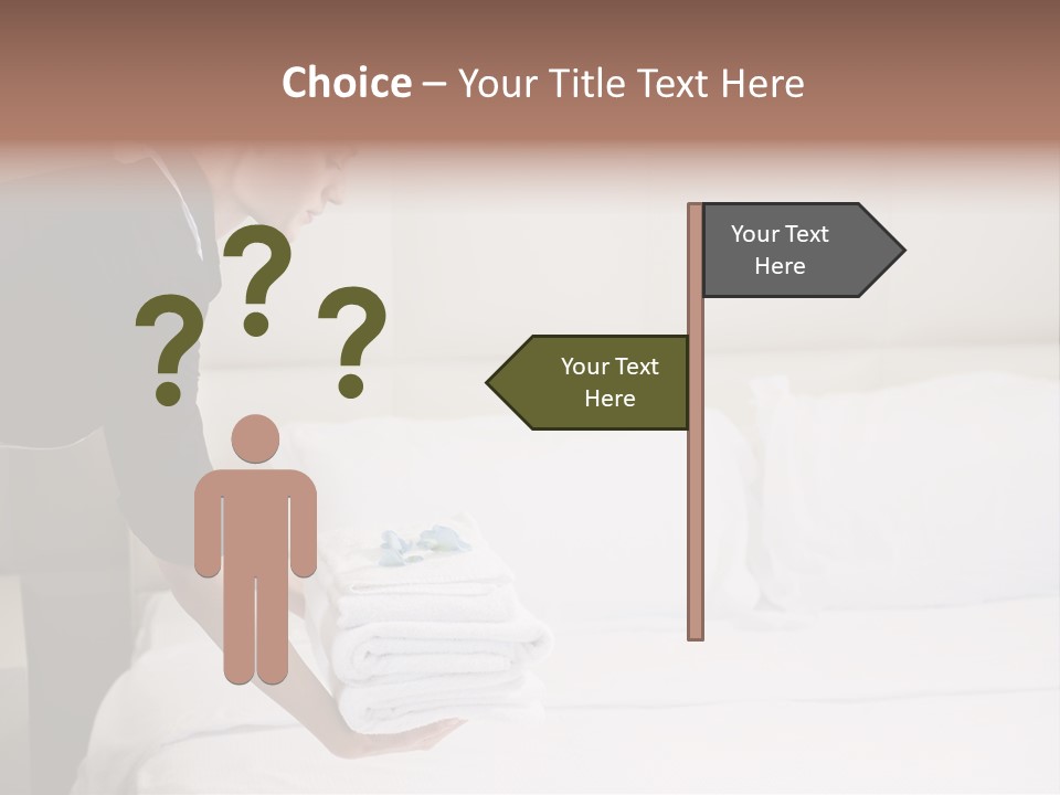 Making Bed Hair Back Brown Hair PowerPoint Template