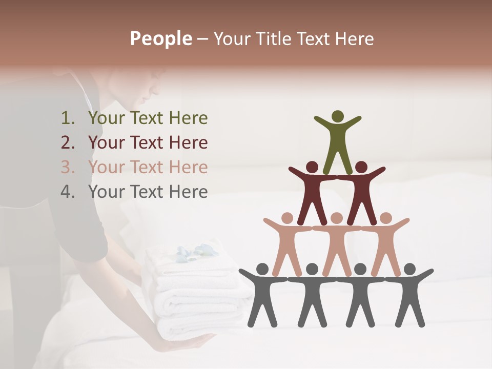 Making Bed Hair Back Brown Hair PowerPoint Template