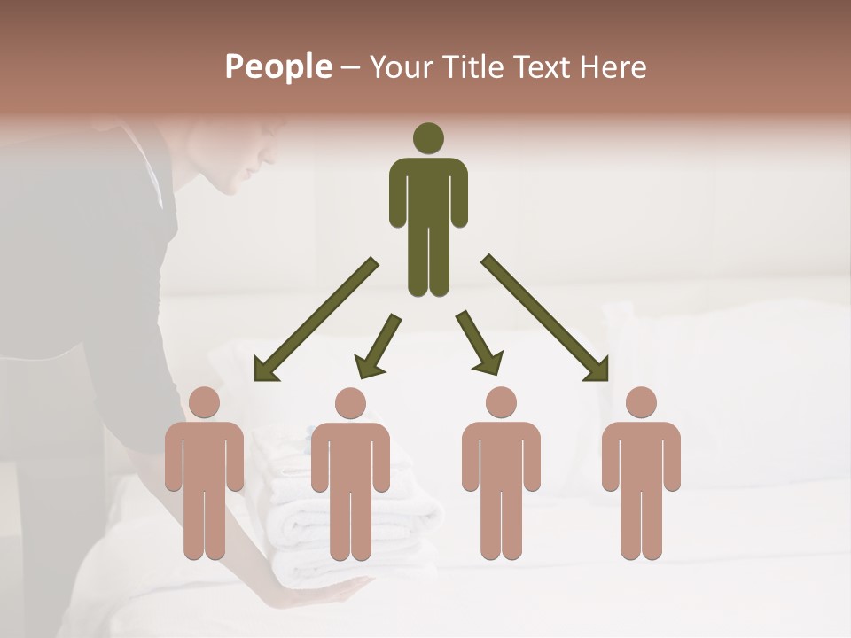 Making Bed Hair Back Brown Hair PowerPoint Template