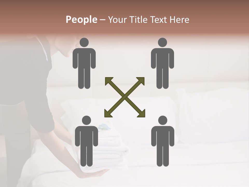 Making Bed Hair Back Brown Hair PowerPoint Template