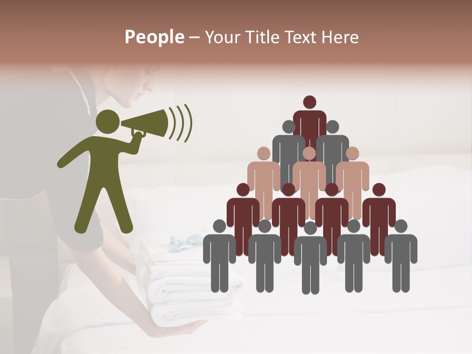 Making Bed Hair Back Brown Hair PowerPoint Template