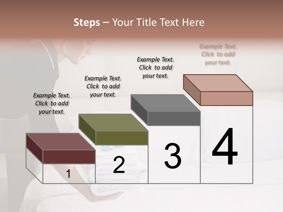 Making Bed Hair Back Brown Hair PowerPoint Template