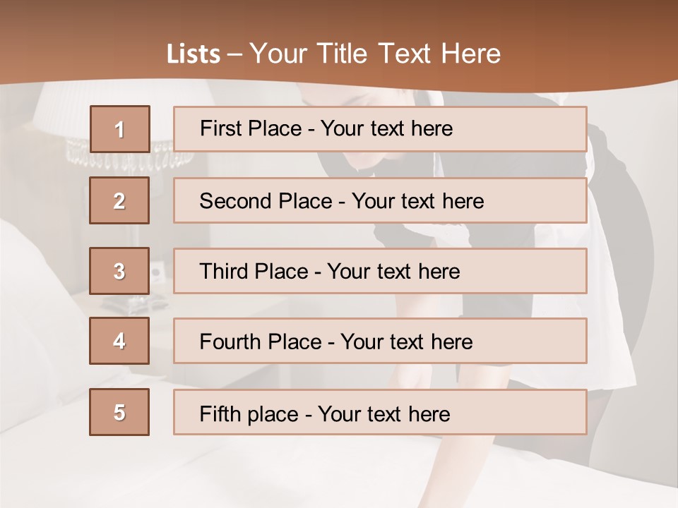 Hotel Vertical Hotel Room PowerPoint Template