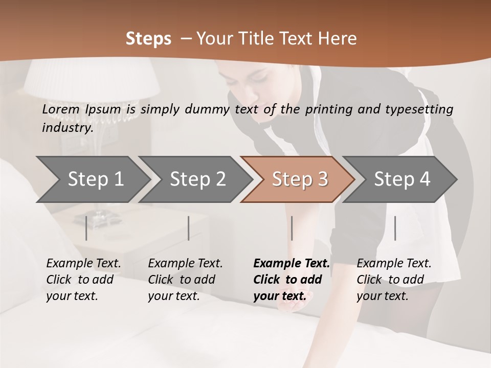Hotel Vertical Hotel Room PowerPoint Template