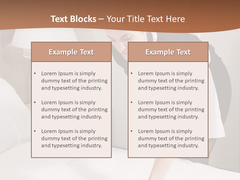 Hotel Vertical Hotel Room PowerPoint Template
