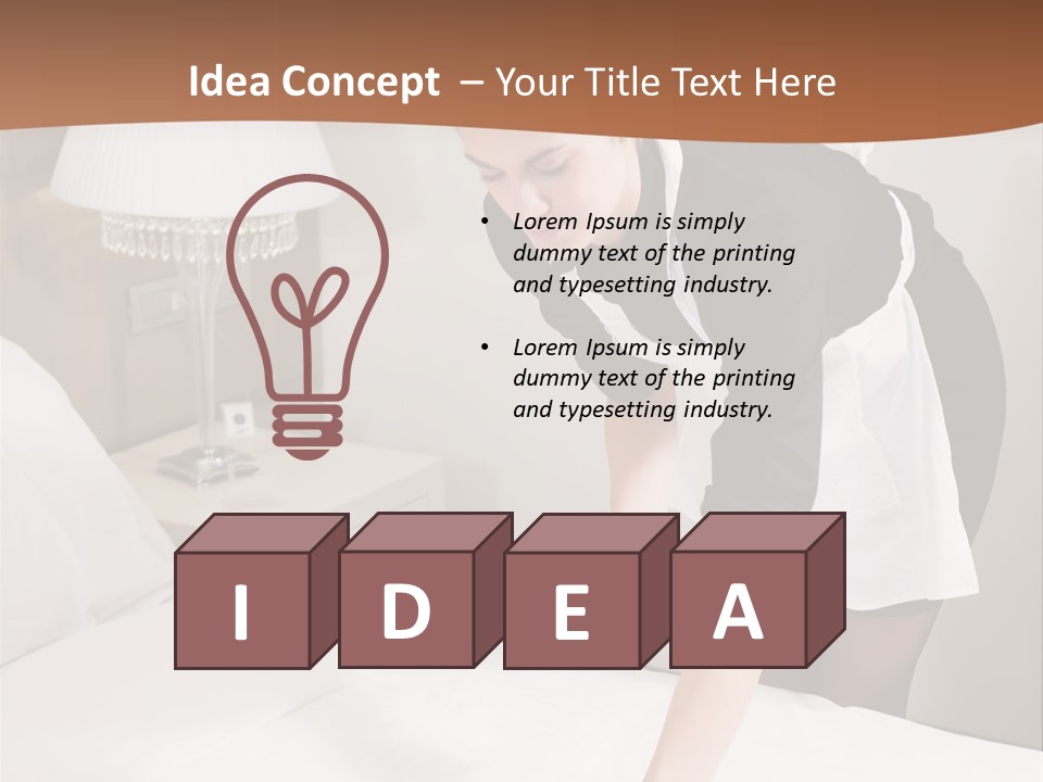 Hotel Vertical Hotel Room PowerPoint Template